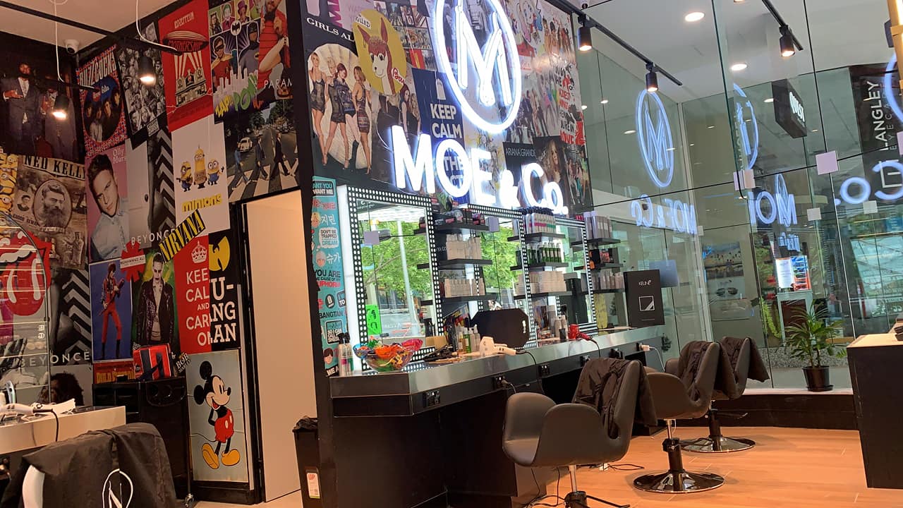 Moe & Co, canberra, city walk, hairdresser, barbershop, salon